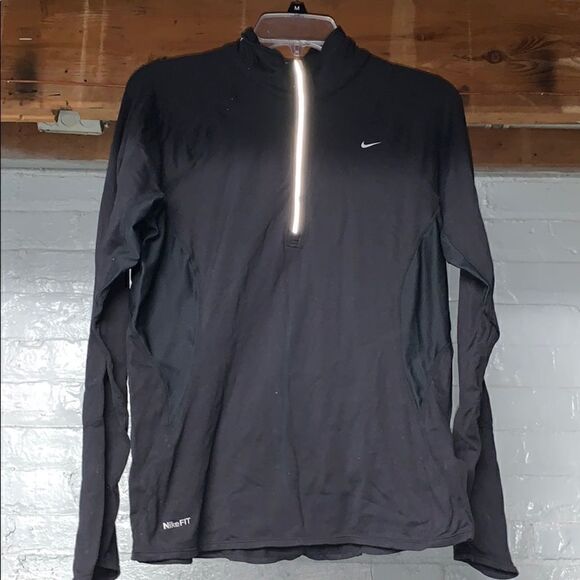 Nike Fit Dry Black 1/4 Zip Jacket - Picture 1 of 3
